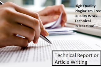 write technical report or article