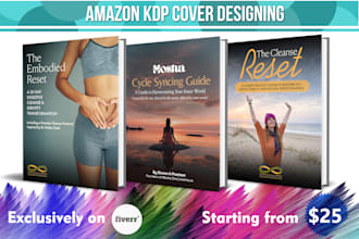 design a selling amazon KDP cover with the 3d mockup