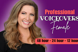 record a female video narration or explainer voice over