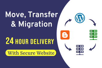 transfer blogger to wordpress, host to host, host to vps with secure