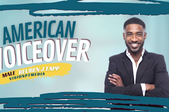 record an american  english male voiceover