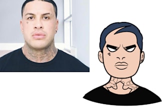 turn your picture to gorillaz cartoon