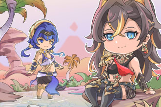 draw amazing cute chibi in 24 hours