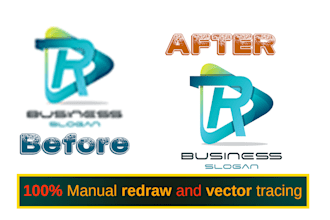 vector tracing, recreate, redraw, your image logo raster to HQ vector