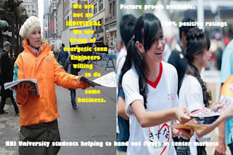 distribute or handout 40 flyers in Delhi Technological University INDIA