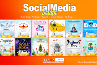 create attractive social media posts and banner designs