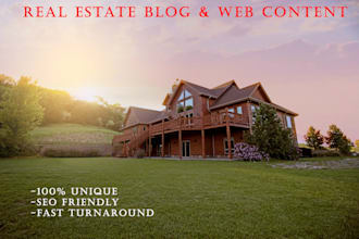write awesome real estate blog and landing page content