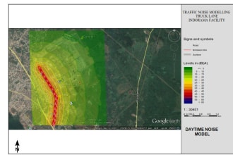create noise studies map and model with soundplan prediction
