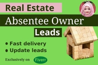 provide list of absentee owner leads for real estate business