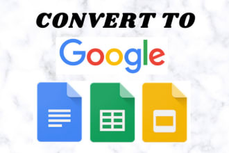convert PDF to word,  power point, google docs, typing services