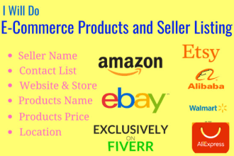 listing email of amazon, ebay, walmart and alibaba seller