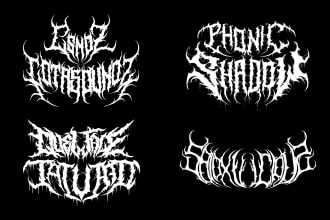 draw an extreme ,brutal or death metal logo