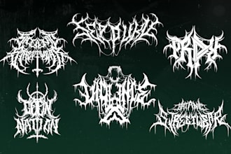 draw an extreme ,brutal or death metal logo