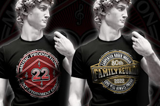 create a distressed, retro vintage, and trendy tshirt design