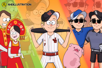 draw your portrait in the gravity falls cartoon style