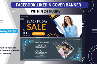 design creative linkedin ,facebook cover banner or twitter header