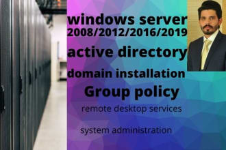 configure windows server, active directory, domain installation