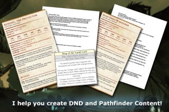 create homebrew dnd and pathfinder content