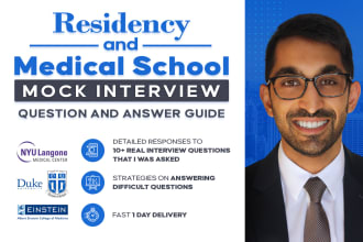 send a medical school, residency mock interview guide