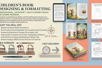create kids book design children book formatting print and KDP layout