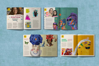 design a magazine, product catalog, booklet, menu, etc