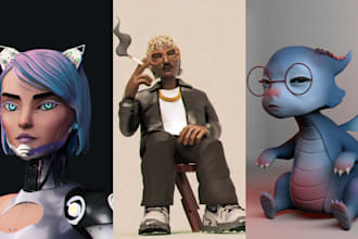 sculpt 3d characters, figurines, miniatures for 3d printing