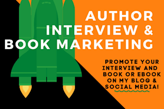 do an author interview and book marketing promotion