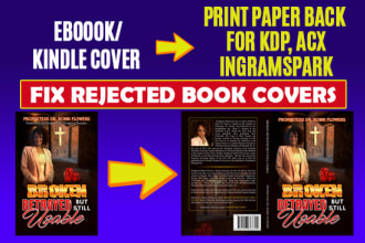 convert kindle or ebook cover to KDP print paperback book cover