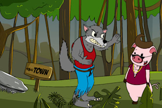 make a 2d cartoon video for your business