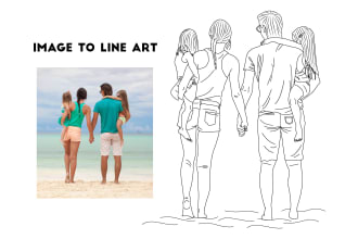 draw vector line art illustration from your photo