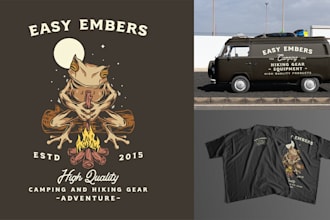 create illustrated hand drawn clothing t shirt design