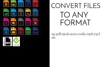 convert ebook to PDF or PDF to ebook