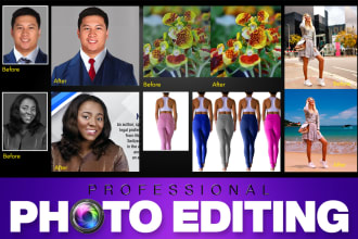 do any photo editing and retouching that you need