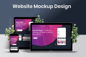 create mockup for  your website and mobile app