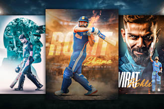 do cricket and football sports wallpaper design