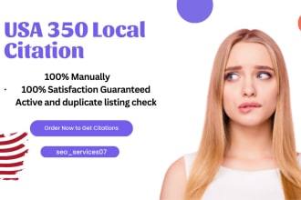 do top 350 USA local citations and directory submission for local business