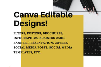 design editable canva templates and social media posts