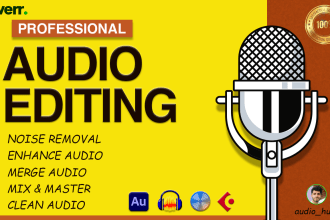 edit, cleanup, remove noise and fix your audio