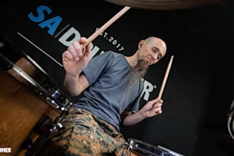 record an energetic drum track for your rock song