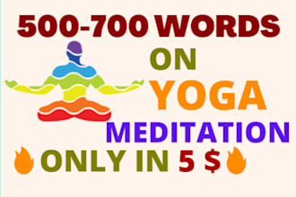 write yoga and meditation articles