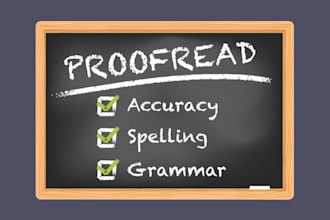 check grammar, spelling and proofread document
