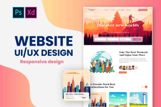 design photoshop PSD, xd web template website