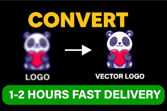 redraw logo to vector, convert image to vector, , vector tracing, vectorize