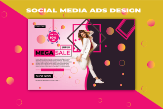 design catchy facebook,twitter,instagram post and linkedin banner ads,cover
