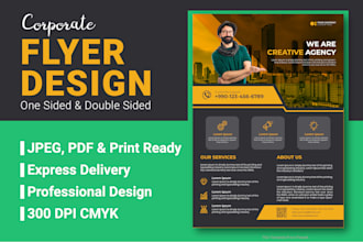 design corporate flyer, brochure, and real estate flyer for your business