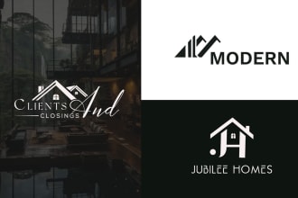 trending design real estate  and investment and property logo