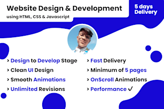 design and develop a responsive modern website