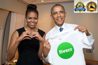 make obama hold your logo, photo, message