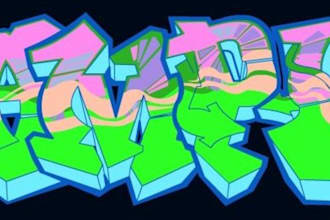 digitally write your name in graffiti style writing