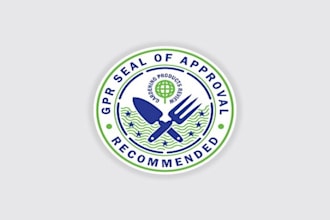 design a seal of approval logo for gardening products